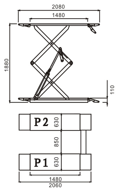 SHL-Y-J-36CBL Ultrathin Small Platform Scissor Lift(Heavy Duty Type)